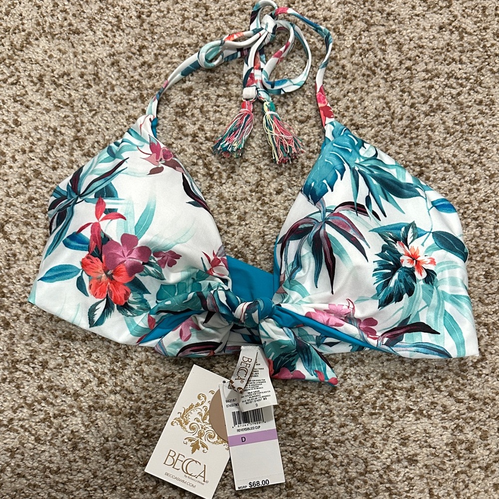 NWT BECCA Bikini Top - Size D